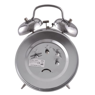 Acctim Saxon chrome double bell alarm clock