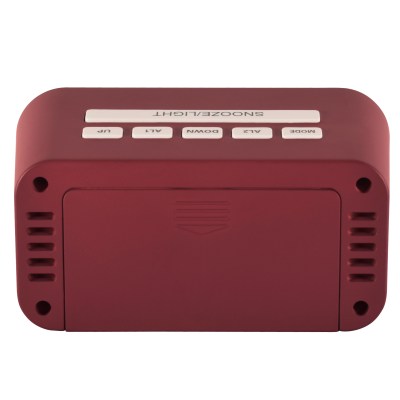 Acctim Alta Reflection LCD Alarm clock in Spice Red