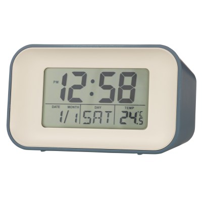 Acctim Alta Reflection LCD Alarm clock in Storm Blue