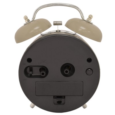 Acctim Hardwick Taupe Double bell alarm clock