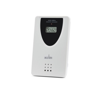Acctim Wyndham Colour Weatherstation clock in Black