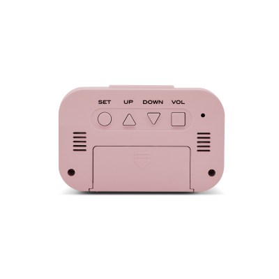 Acctim Kitto LCD Alarm clock in Peach Bellini