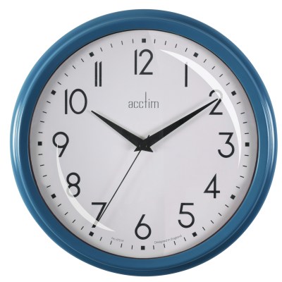 Acctim Elodie 26cm Retro wall clock in Oxford Blue