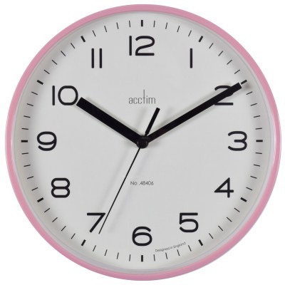 Acctim Runwell wall clock in Blush