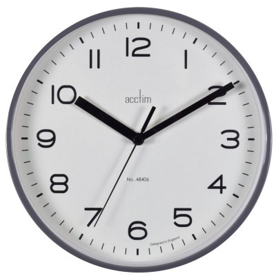 Acctim Runwell wall clock in Smoke