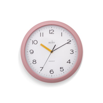 Acctim Rhea 29cm wall clock in Dusty Rose