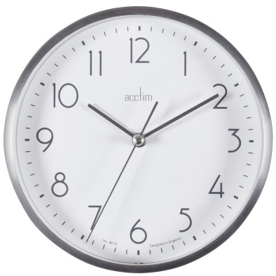 Acctim Ava 15cm Silver colour metal wall/desk clock