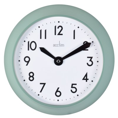 Acctim Wixham 25cm Metal wall clock in Matt Green