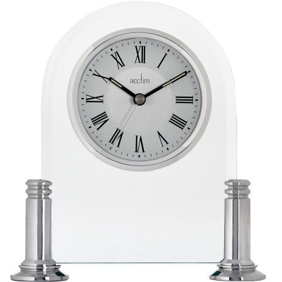 Acctim Bewdley Silver mantel/glass table clock