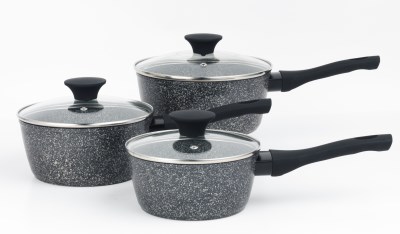 Salter Megastone 3 Piece Saucepan Set