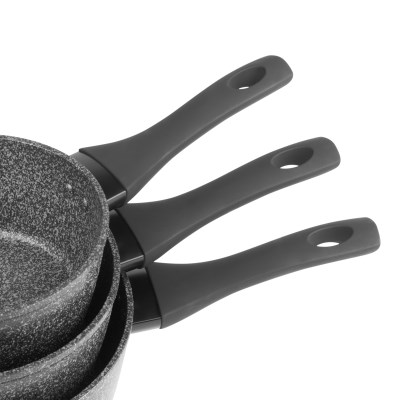 Salter Megastone 3 Piece Saucepan Set