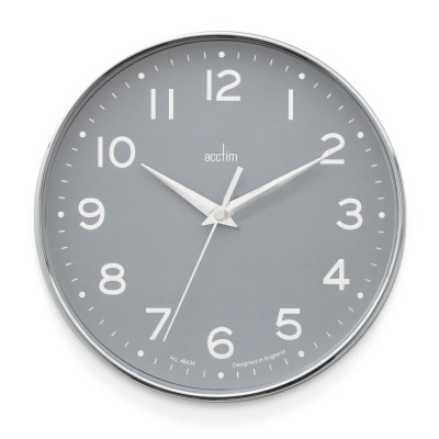 Acctim Rand 20cm wall clock Chrome/Grey