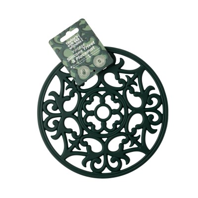 Taylors Vintage Round Silicone Trivet & Placemat - Green