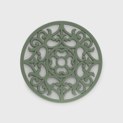 Taylors Vintage Round Silicone Trivet & Placemat - Sage