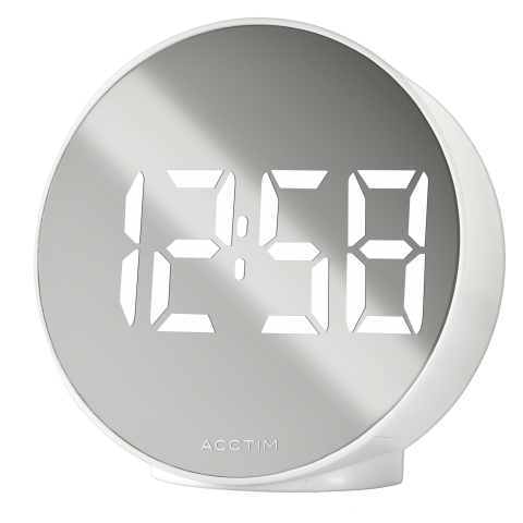 Acctim IL Giro 1.4" Round LED clock with USB in White