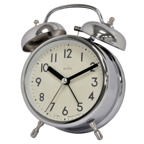 Acctim 'Hardwick' Chrome Double bell alarm clock