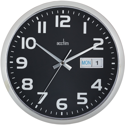 Acctim Supervisor 32cm Black dial day/date wall clock