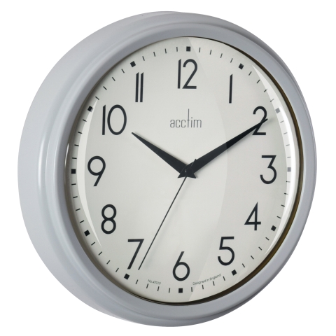 Acctim Elodie 26cm Retro wall clock in Grey