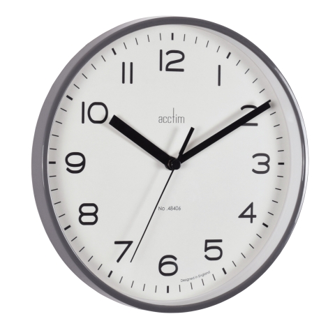Acctim Runwell wall clock in Smoke
