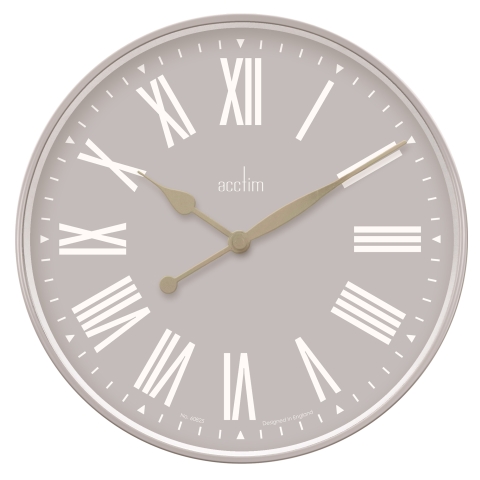 Acctim Northfield 50cm Wall Clock in Taupe