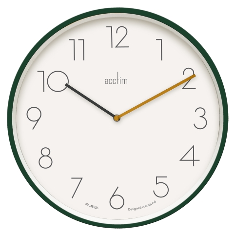 Acctim Taby 35cm Wall Clock in Lotus Green