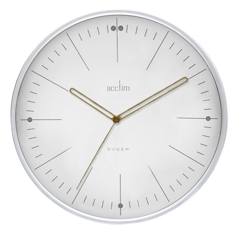Acctim Solna 28cm wall clock in White