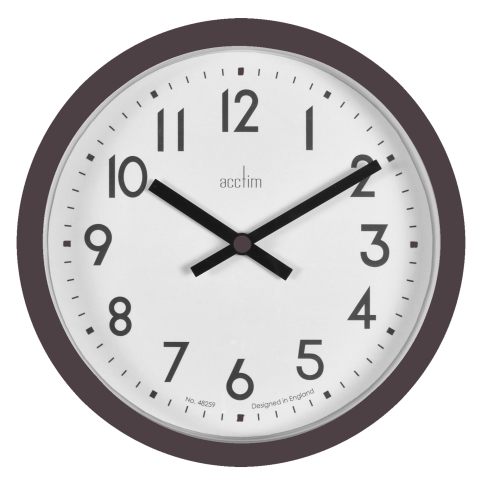 Acctim Elstow 20cm wall clock in Soot