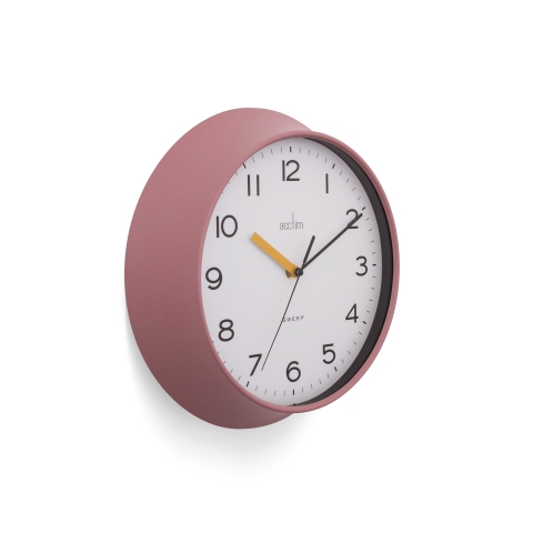 Acctim Rhea 29cm wall clock in Dusty Rose