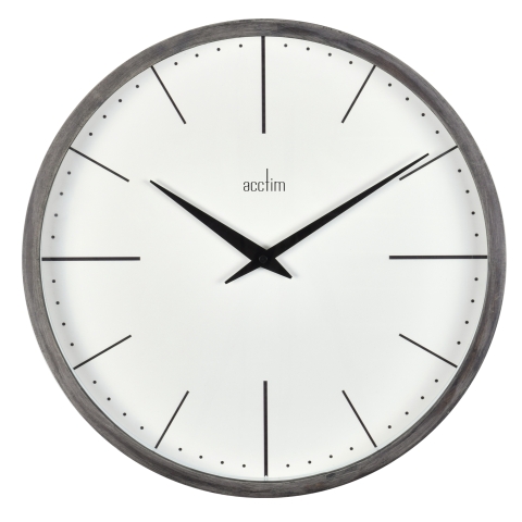 Acctim Leksvik 42cm Grey Wood wall clock