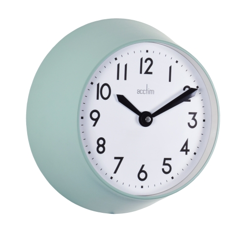 Acctim Wixham 25cm Metal wall clock in Matt Green