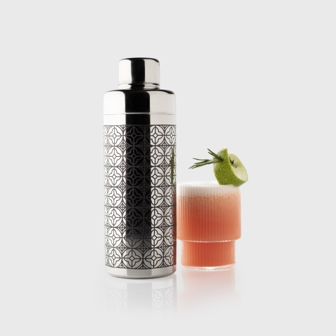 Taylors Taproom S/S Etched Cobbler Cocktail Shaker