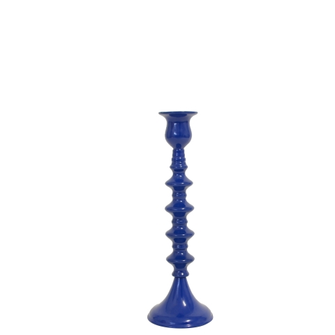 Aluminium Candle Holder Blue 8x8x24cm