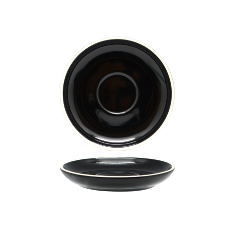 Rockingham Black Espresso Saucer 12cm