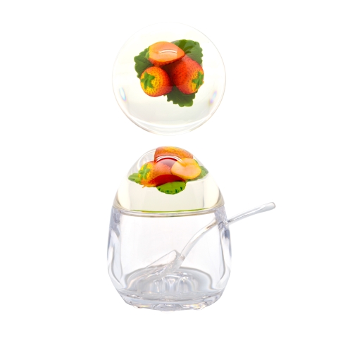 Acrylic Jam Pot with Strawberry Lid