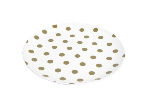 Jab Gold Dots Coupe Plate 25cm